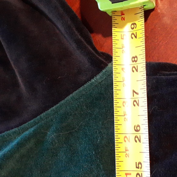 Honors pristine vintage crushed velvet track jacket navy blue emerald green XXL - Picture 7 of 8